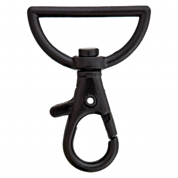Karabinerhaken schwarz-kupfer 25 mm